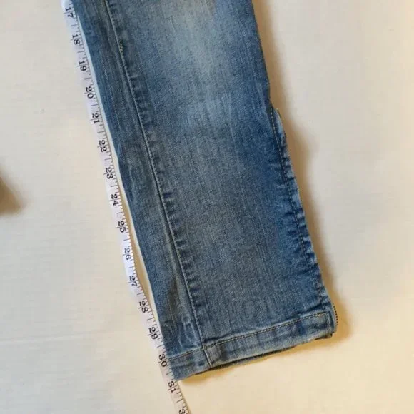 Zara TRF vintage women’s Y2K distressed 4 button zip fly patchwork jeans size 10 - Picture 16 of 16